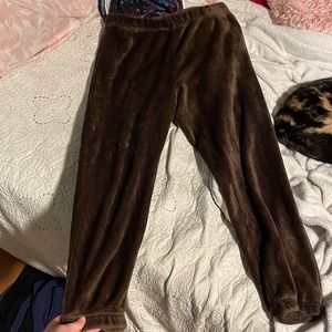 Dark brown, comfy sweats Feels just like a blanket